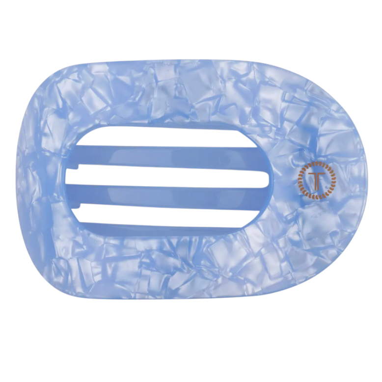 Flat Round Hair Clip | Small | Blue Lagoon