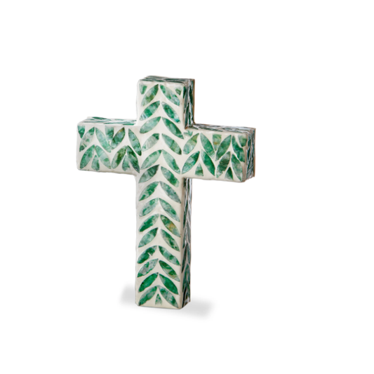 Capiz Shell Cross Decor