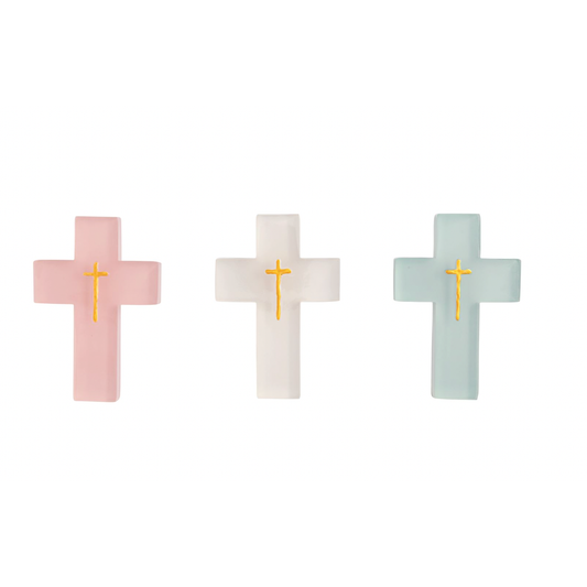 White - Painted Resin Cross