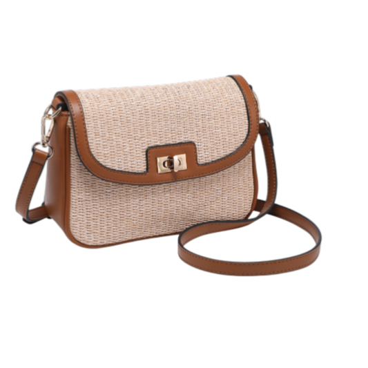 Brown - Amara Straw Crossbody