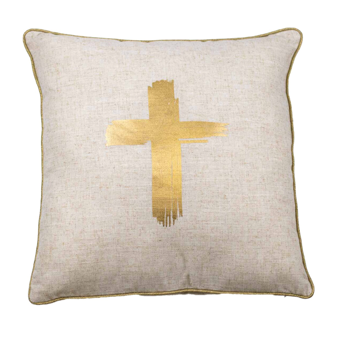 Metallic Cross Pillow