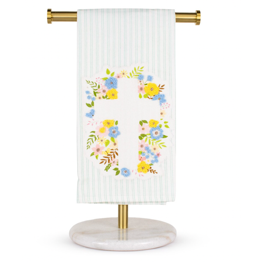 Floral Cross Hand Towel
