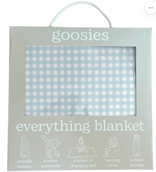 Cottage Blue Gingham Everything Blanket