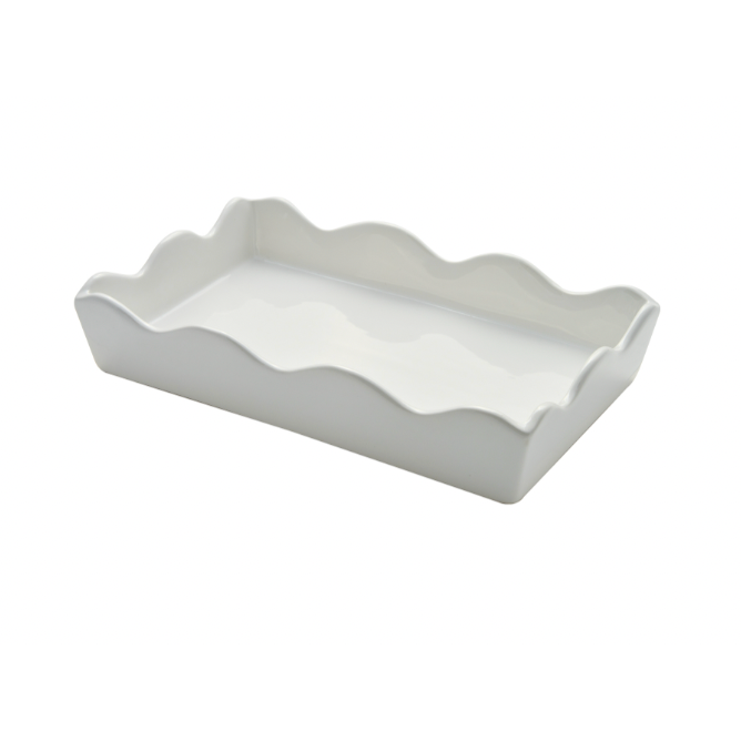 Ceramic Wave Napkin Tray