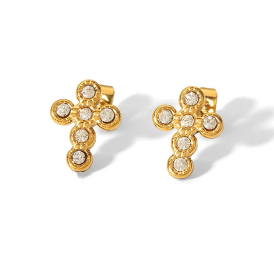 Cross Studs CZ