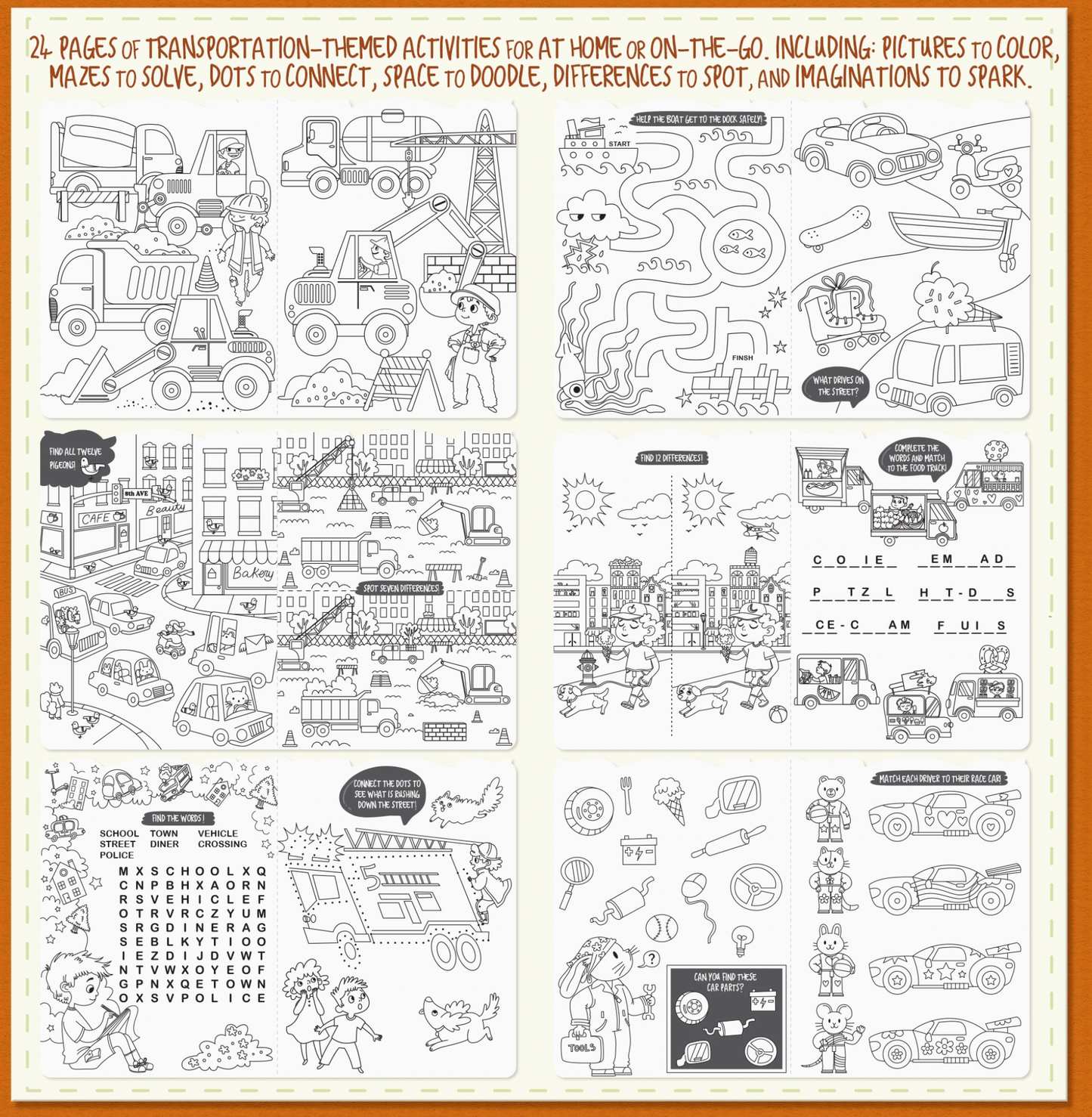 Car Town Activity Art Pack