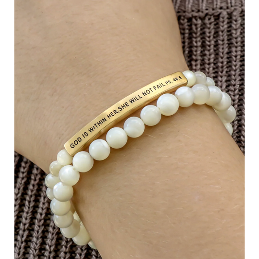 She Will Not Fail Psalm 46:5 - Mother of Pearl