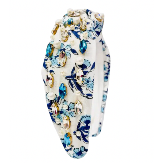 Blue Floral Headband