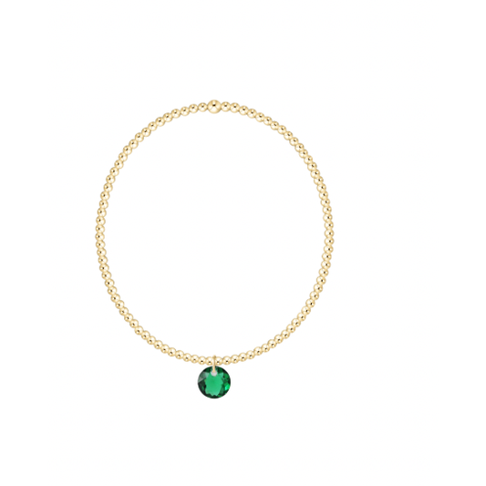Classic Gold 2mm Bracelet - Reflection  Small Charm - 05