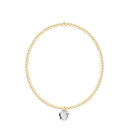 Classic Gold 2mm Bracelet - Reflection  Small Charm - 04