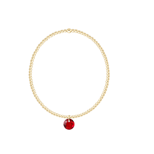 Classic Gold 2mm Bracelet - Reflection  Small Charm - 01