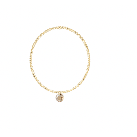 Classic Gold 2mm Bracelet - Reflection  Small Charm - 11