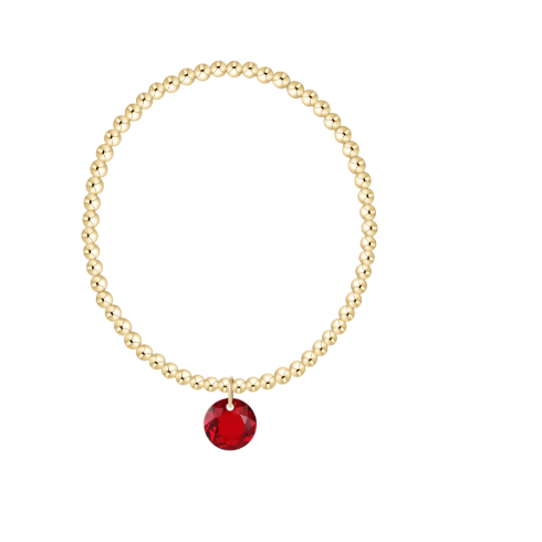 Classic Gold 3mm Bracelet - Reflection  Small Charm - 01