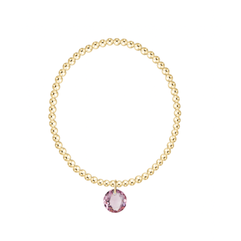Classic Gold 3mm Bracelet - Reflection  Small Charm - 02