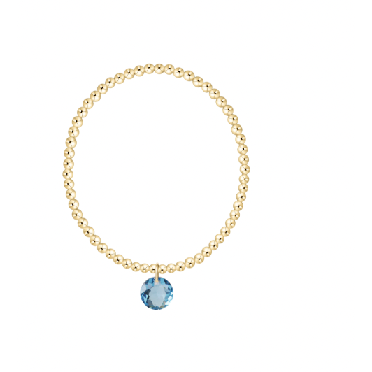 Classic Gold 3mm Bracelet - Reflection  Small Charm - 03