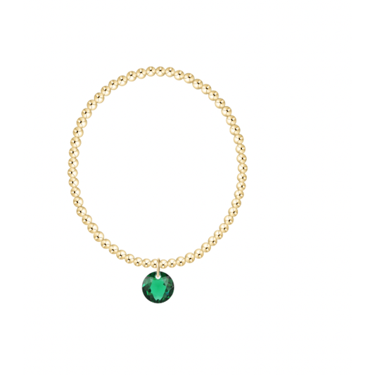 Classic Gold 3mm Bracelet - Reflection  Small Charm - 05