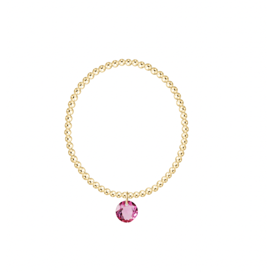 Classic Gold 3mm Bracelet - Reflection  Small Charm - 10