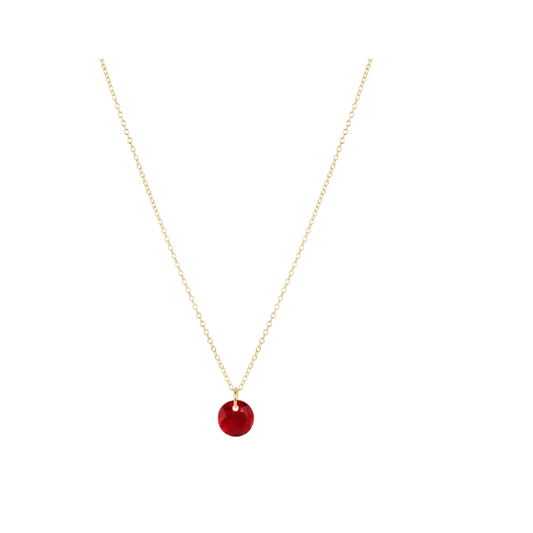 16" Necklace Gold - Reflection Small Charm - 01