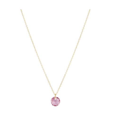 16" Necklace Gold - Reflection Small Charm - 02