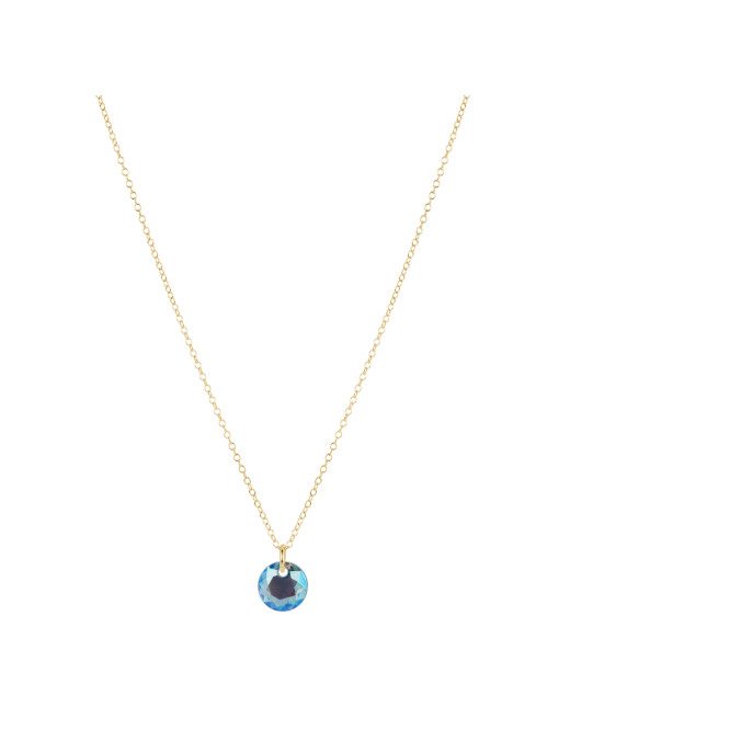 16" Necklace Gold - Reflection Small Charm - 03