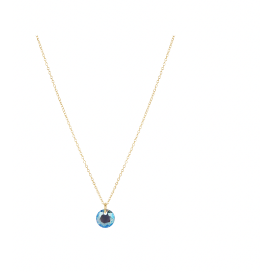 16" Necklace Gold - Reflection Small Charm - 03