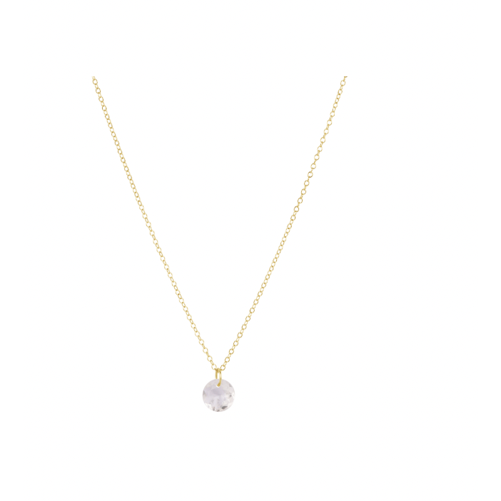 16" Necklace Gold - Reflection Small Charm - 04