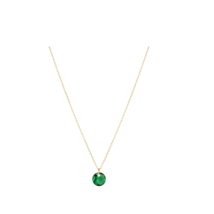 16" Necklace Gold - Reflection Small Charm - 05