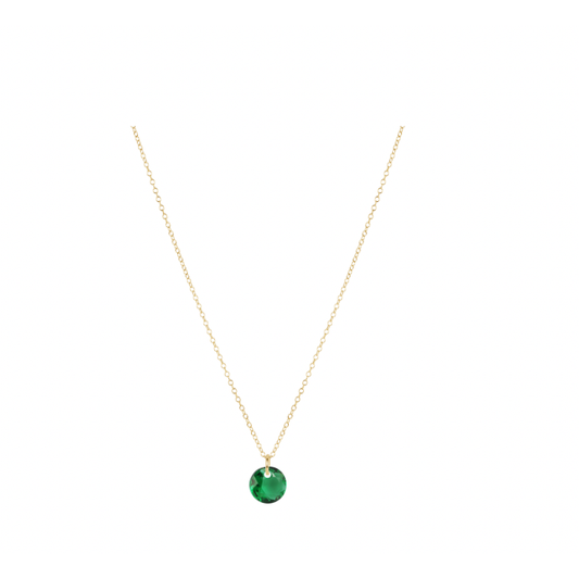 16" Necklace Gold - Reflection Small Charm - 05