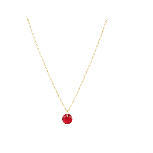 16" Necklace Gold - Reflection Small Charm - 07