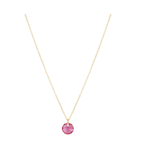 16" Necklace Gold - Reflection Small Charm - 10