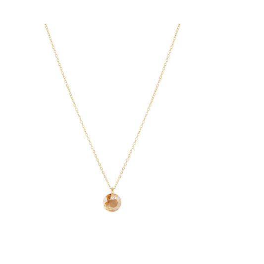 16" Necklace Gold - Reflection Small Charm - 11