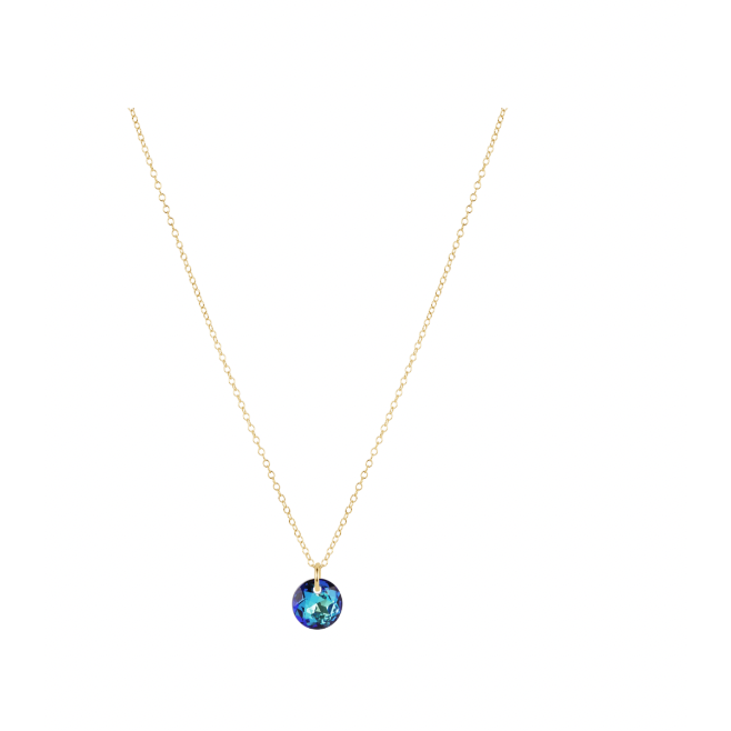 16" Necklace Gold - Reflection Small Charm - 12