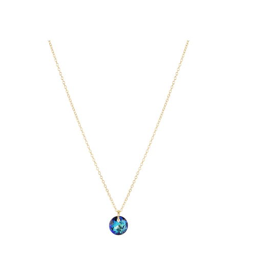 16" Necklace Gold - Reflection Small Charm - 12
