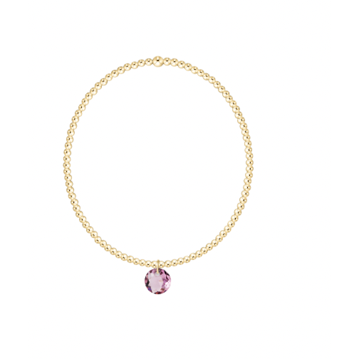 Classic Gold 2mm Bracelet - Reflection  Small Charm - 02