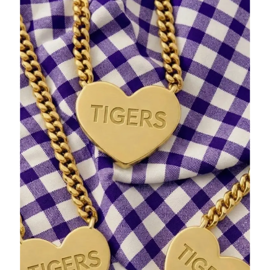 Engraved Tigers Necklace