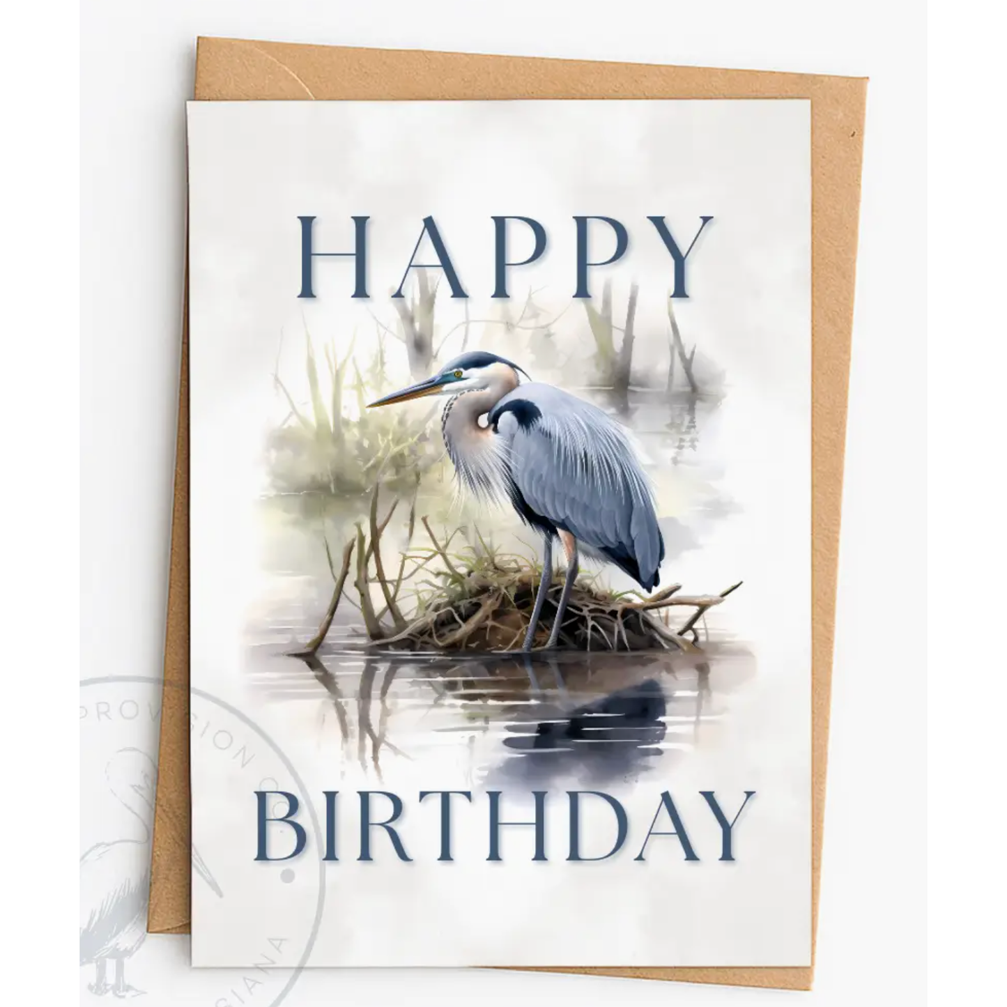 Heron Birthday Card