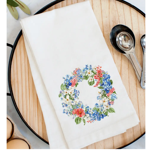 Patriotic Wreath Towel