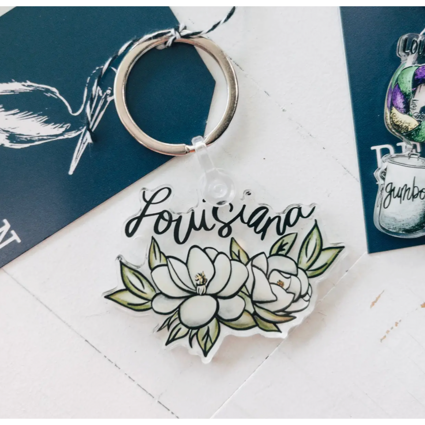 Magnolia Keychain