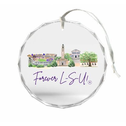LSU Landmark Glass Ornament
