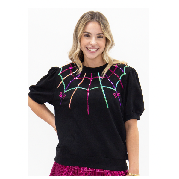 Spider Puff Sleeve Tee: