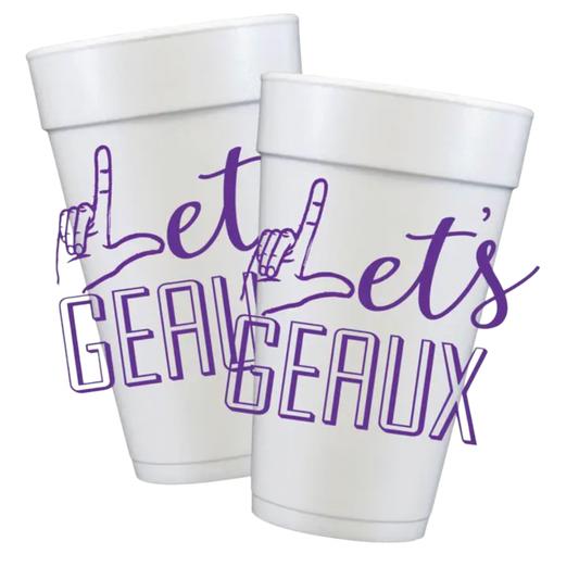 Let's Geaux Foam Cups