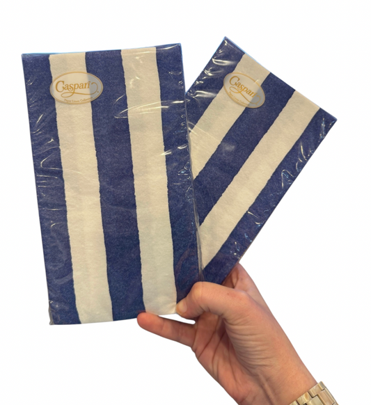 Blue - Cafe Stripe Guest Towels