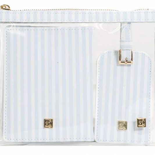 Luxe 3pc Set: Blue Stripe