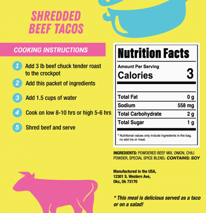 Shredded Beef Tacos: Crock Pot Meal