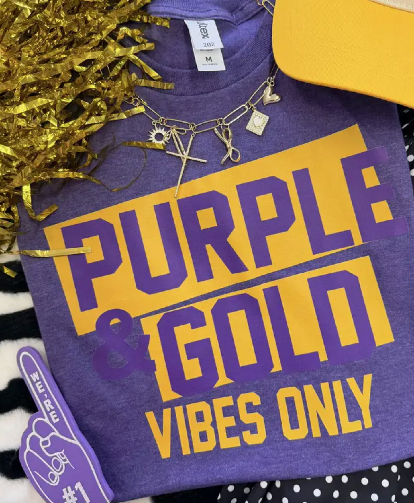 Purple & Gold Vibes Tee: