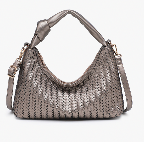 Morgan Woven Bag - Pewter