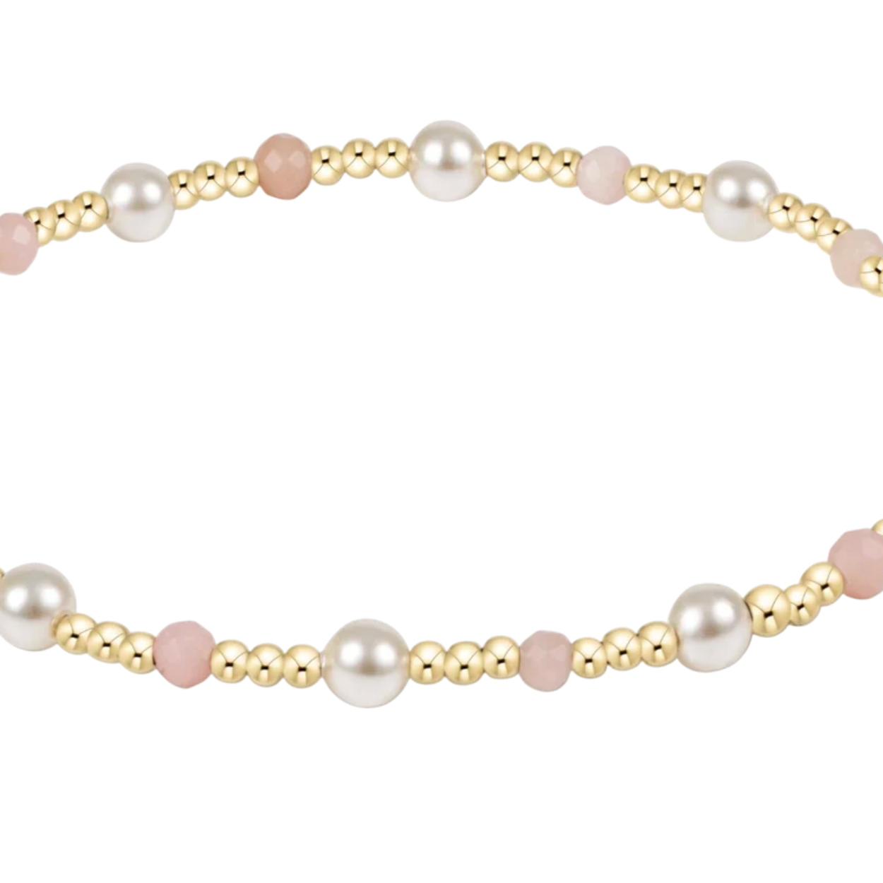 Pearl Sincerity Pattern 4mm Bead Bracelet - Pink Opal
