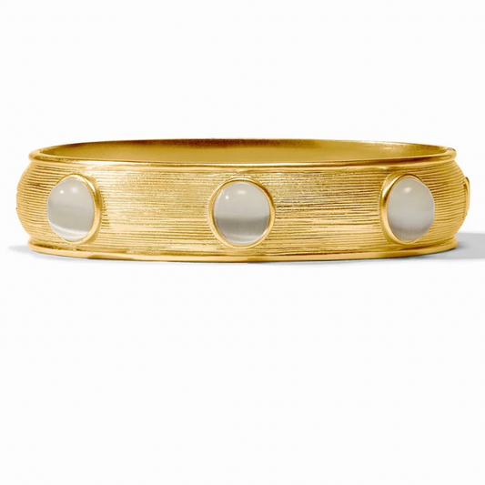Cobblestone Stone Bangle - Ivory Cats Eye - Small