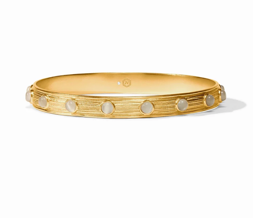 Cobblestone Stone Bangle - Ivory Cats Eye - Medium