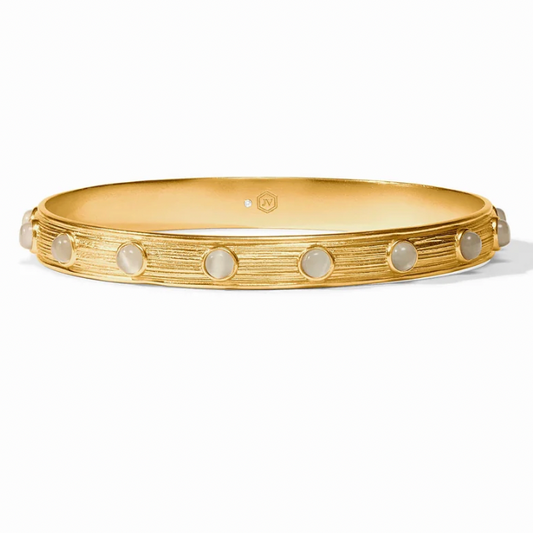 Cobblestone Stone Bangle - Ivory Cats Eye - Medium